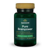 Swanson Poder Cerebral, botella de cápsulas vegetales, apoyo cognitivo diario.