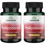 Swanson Policosanol frasco frontal, muestra la etiqueta y posible apoyo a la salud cardiovascular.