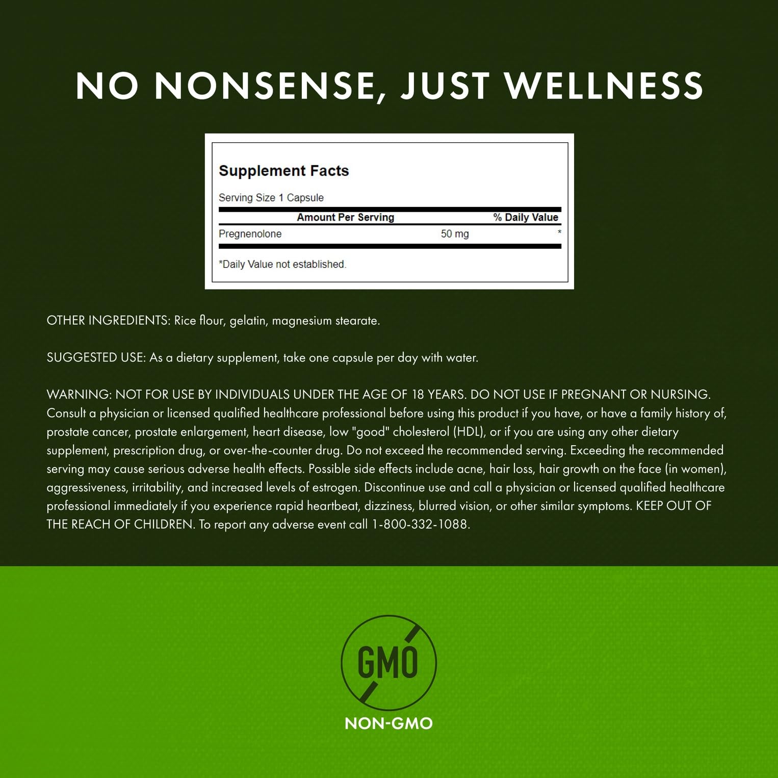 Swanson Pregnenolona 50 mg, cápsulas fáciles de ingerir