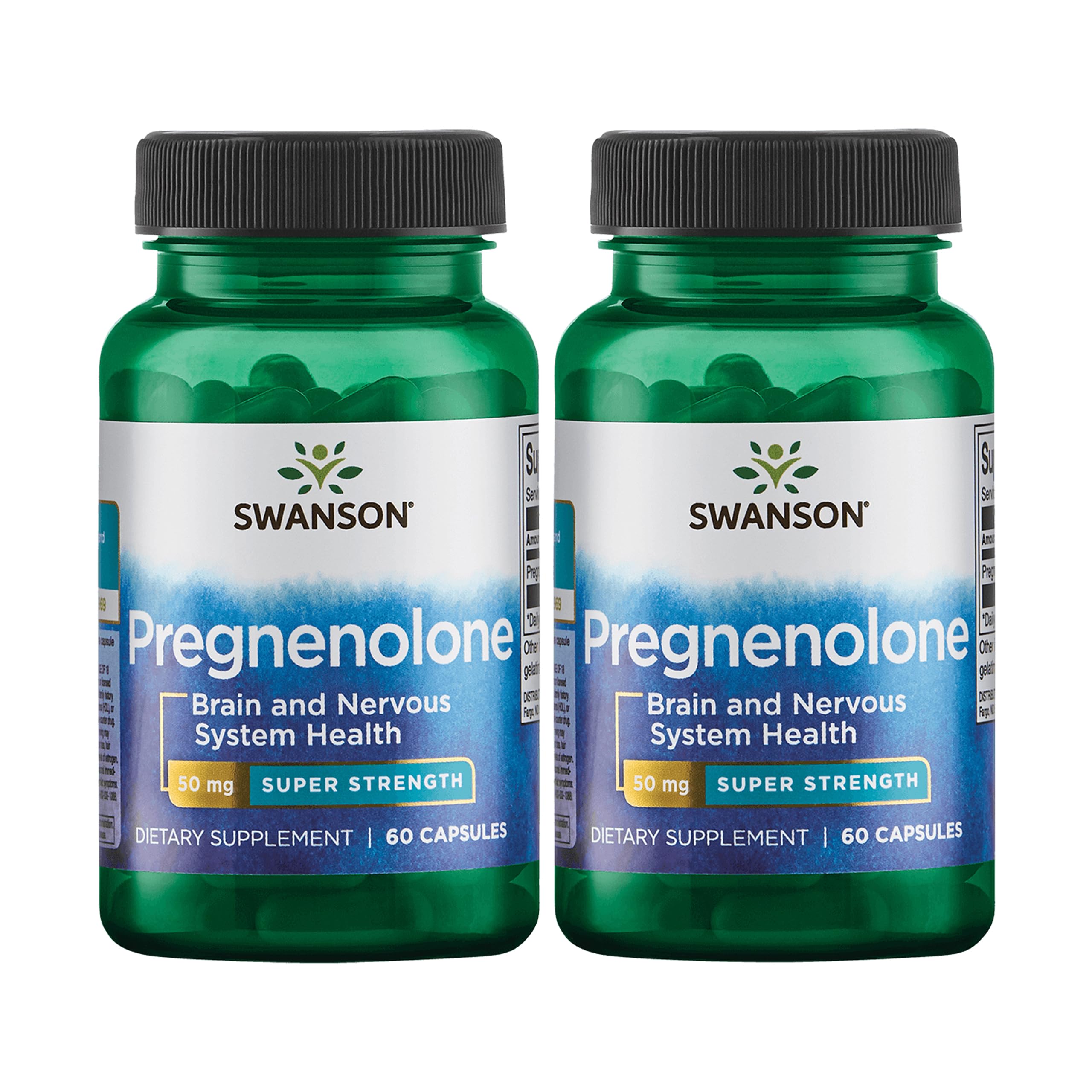 Swanson Pregnenolona en botella de 50 mg para apoyo diario del bienestar