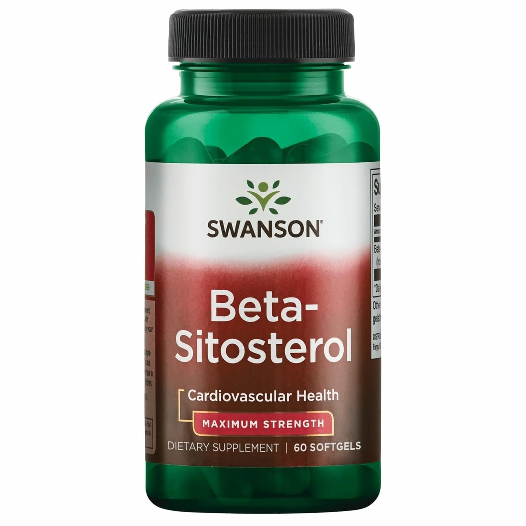 Botella frontal de Swanson Premium Beta Sitosterol 160 mg, apoyo a la salud general