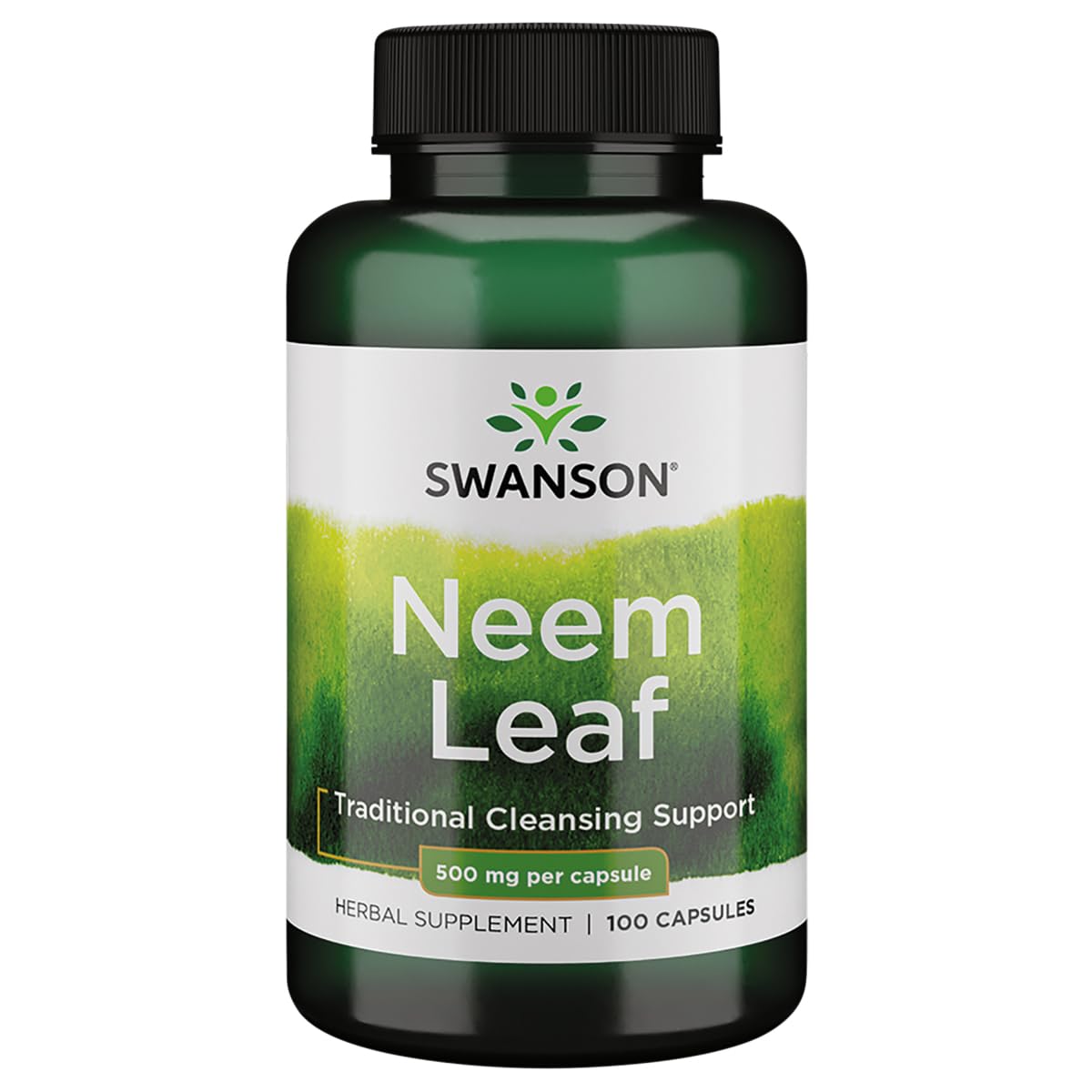 Swanson Premium Hoja de Neem frasco para apoyo al sistema inmunitario.