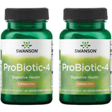 Swanson Probiotic-4 cápsulas en botella, apoyo digestivo diario y microbioma saludable