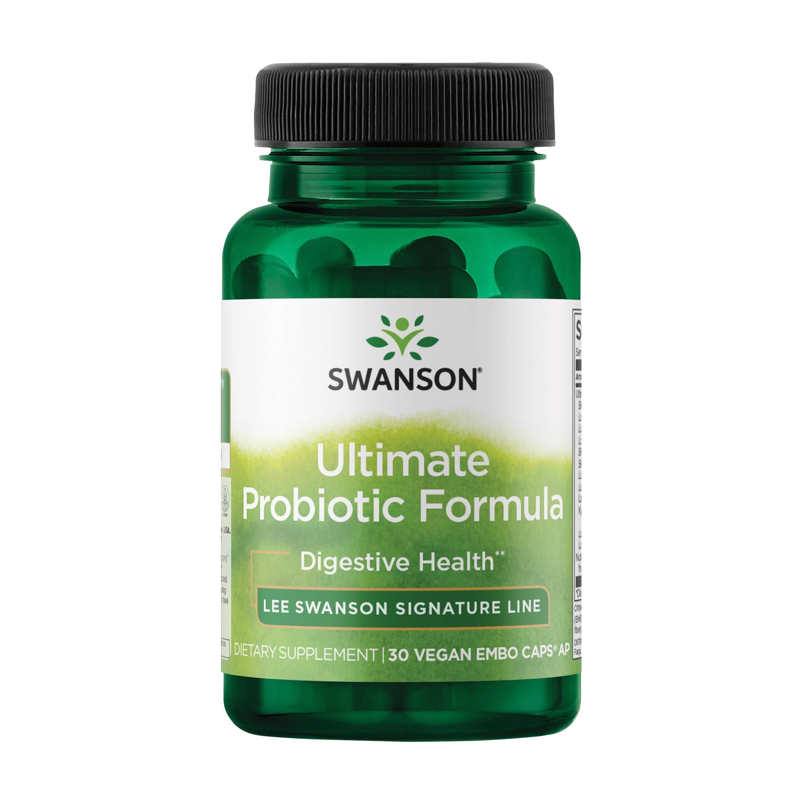 Swanson Probiotico Formula frasco de 30 capsulas para digestión equilibrada