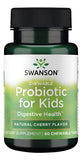 Swanson Probiótico para Niños Cereza: pastilla masticable con sabor a cereza para apoyo digestivo