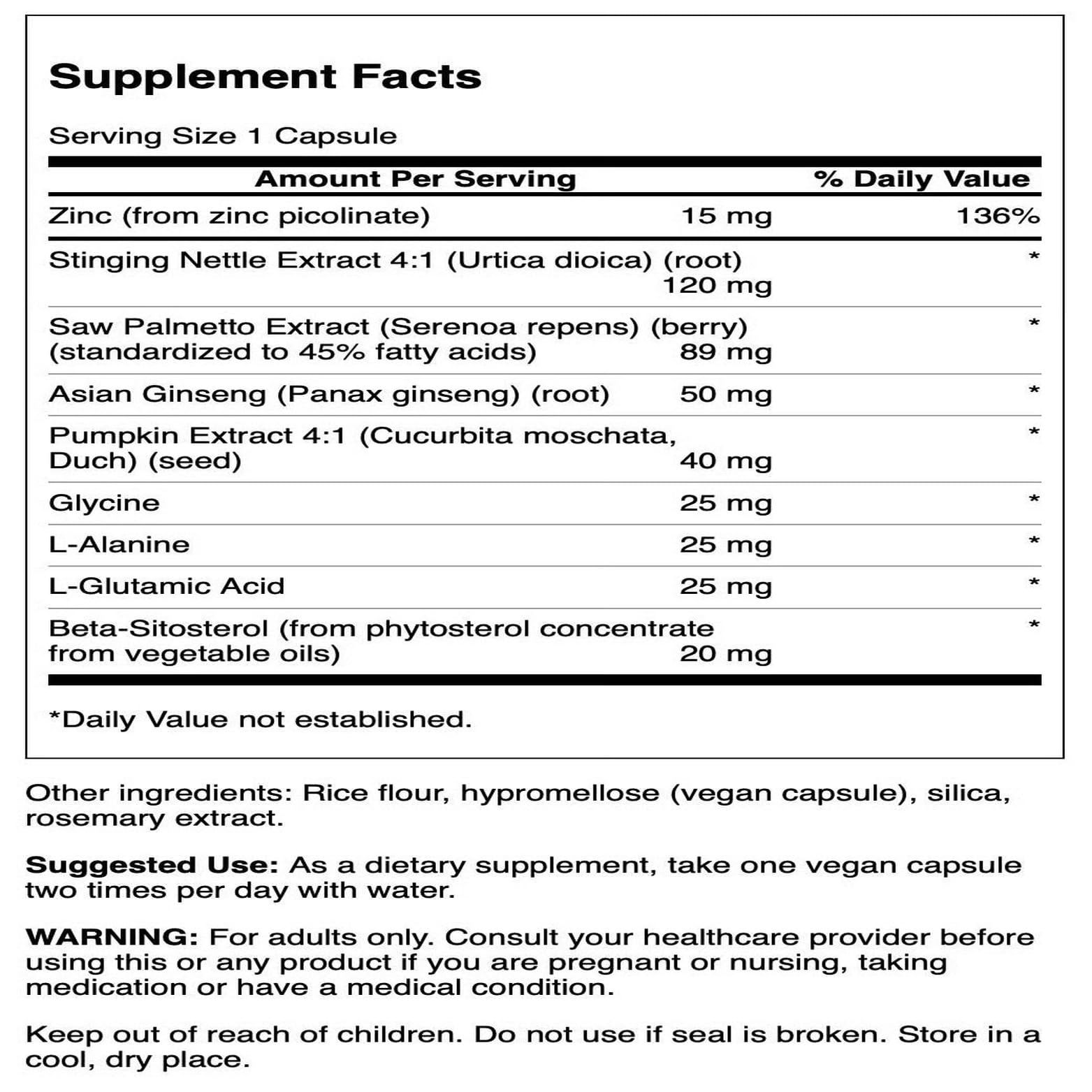Capsulas de Swanson Prostate Essentials para un consumo diario cómodo.