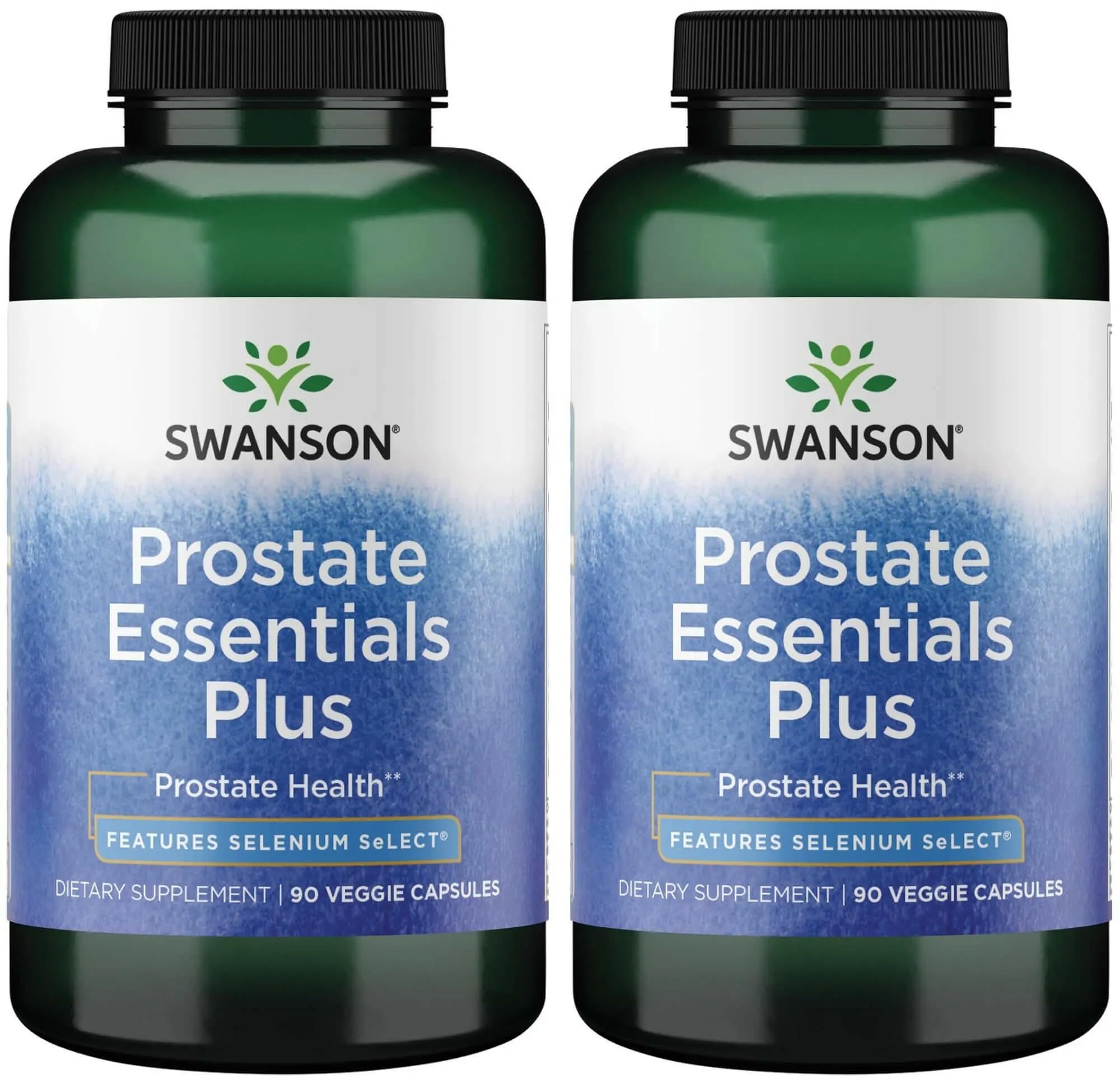 Swanson Prostate Essentials Plus: cápsulas veganas para soporte prostático diario.
