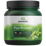 Proteína de guisante orgánica de Swanson en polvo y envase, ideal para batidos