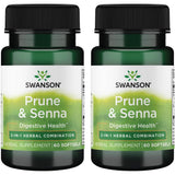Frasco Swanson Prune & Senna 60 geles, apoyo suave para la regularidad intestinal
