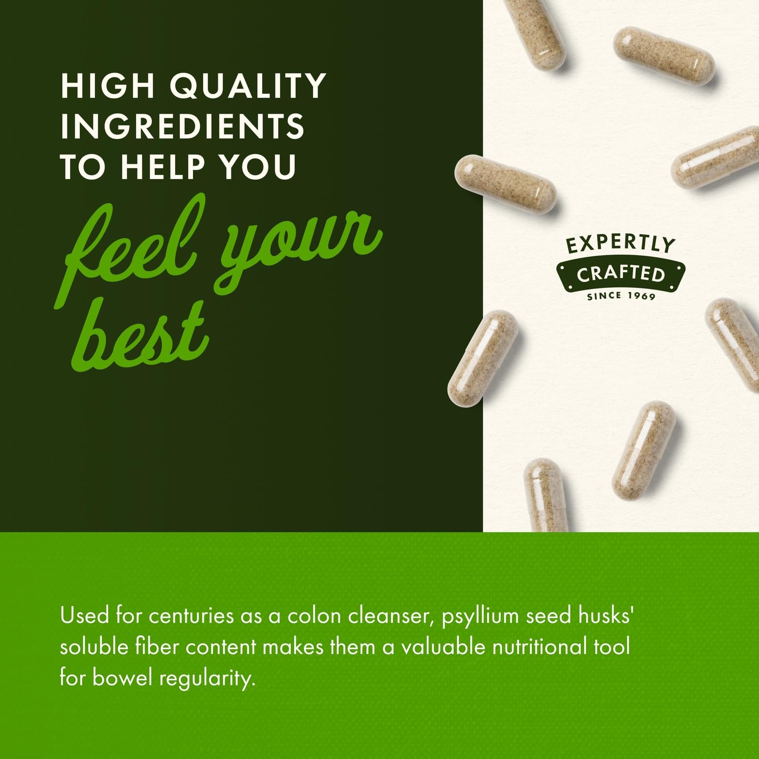 Swanson Psyllium Husk empaque externo, diseño claro y funcional.