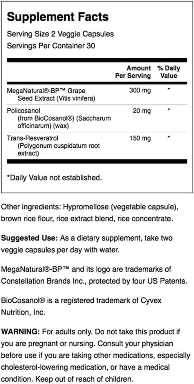Swanson Pure Heart, botella y etiqueta, resaltando antioxidantes naturales.