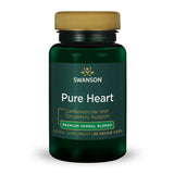 Swanson Pure Heart, cápsulas vegetales, apoyo a la salud cardiovascular.