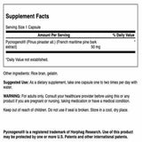 Swanson Pycnogenol 50 mg etiqueta visible con información de la fórmula.