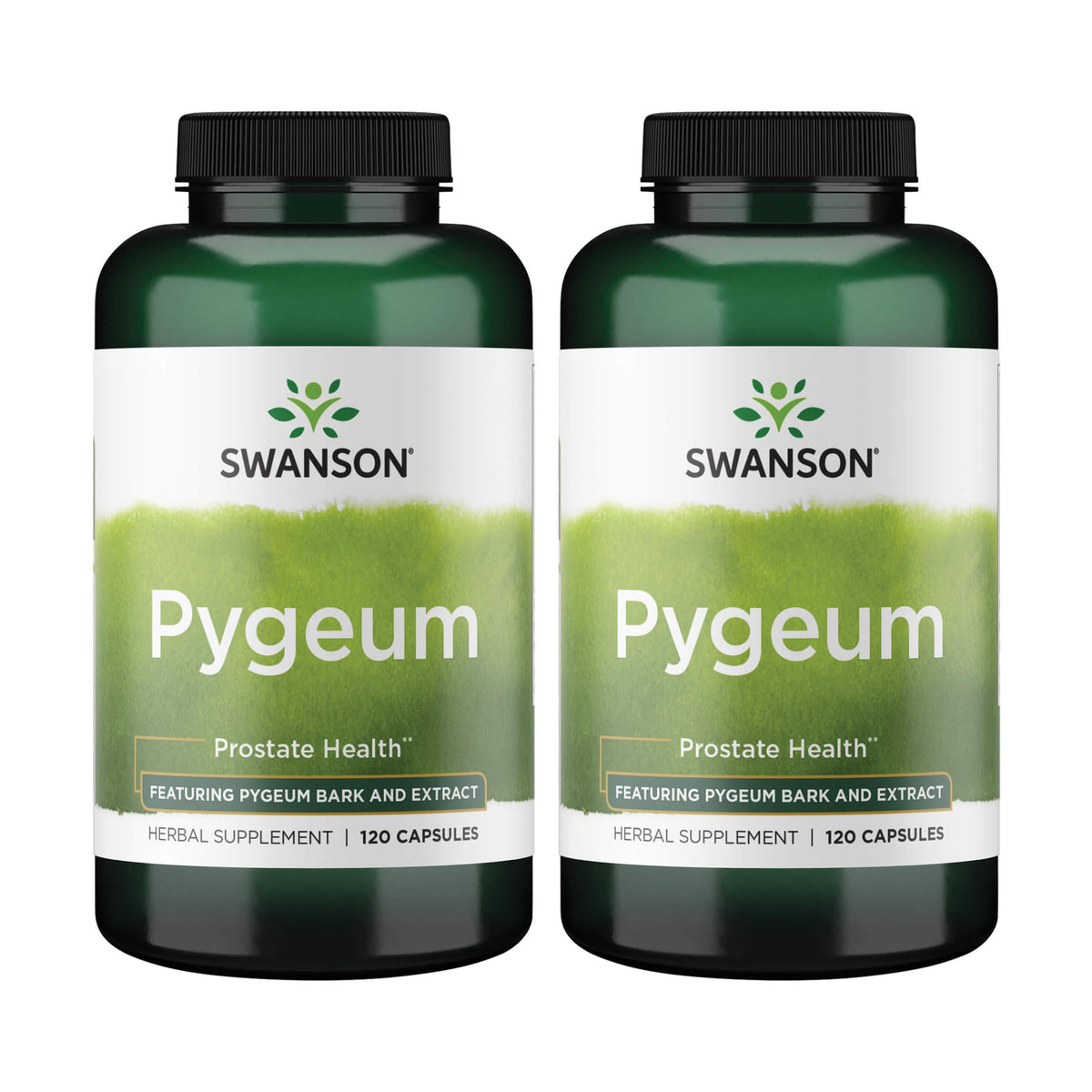 Swanson Pygeum: botella doble para uso diario.