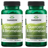 Cápsulas Swanson Quercetina-Bromelina para apoyo respiratorio diario