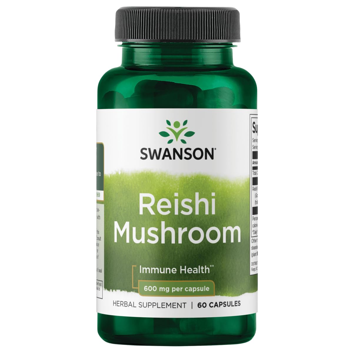 Swanson Reishi cápsulas en bote para apoyo cotidiano del sistema inmunitario