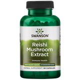 Swanson extracto de reishi 500 mg, 90 cápsulas, botella en primer plano para bienestar diario.
