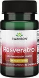 Swanson Resveratrol 50 mg, botella visible para apoyo antioxidante diario