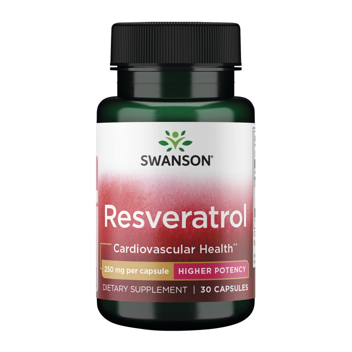 Swanson Resveratrol botella 250 mg para rutina antioxidante diaria.