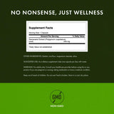 Swanson Resveratrol etiqueta frontal del frasco, información clara de uso.