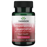 Swanson Resveratrol y Quercetina botella: cápsulas para apoyo antioxidante diario