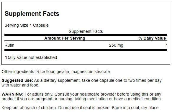 Swanson Rutin, absorción de vitamina C mejorada para mayor eficacia antioxidante.