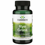 Swanson Rye Grass tableta, botella frontal, posible apoyo a la vitalidad diaria.