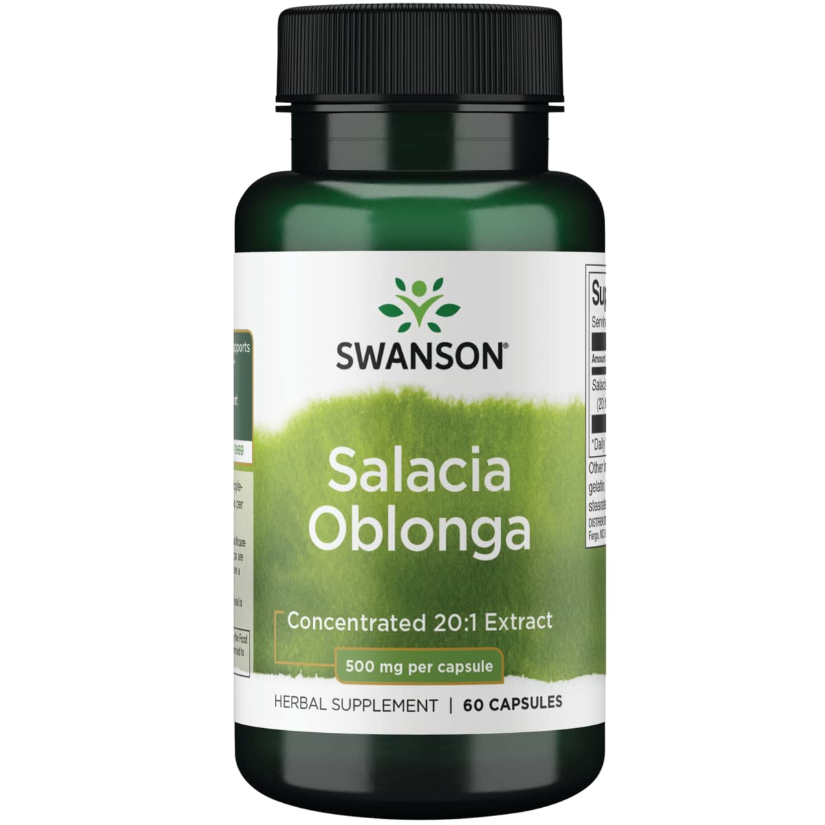 Swanson Salacia Oblonga en botella para uso diario y bienestar general.