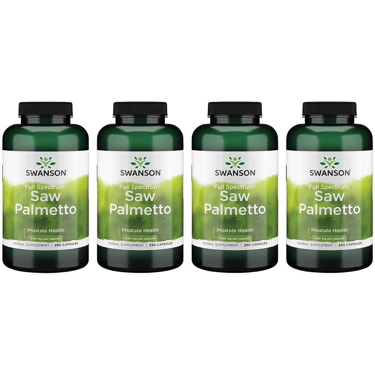 Swanson Saw Palmetto, botella de 540 mg, posible apoyo a la salud prostática.