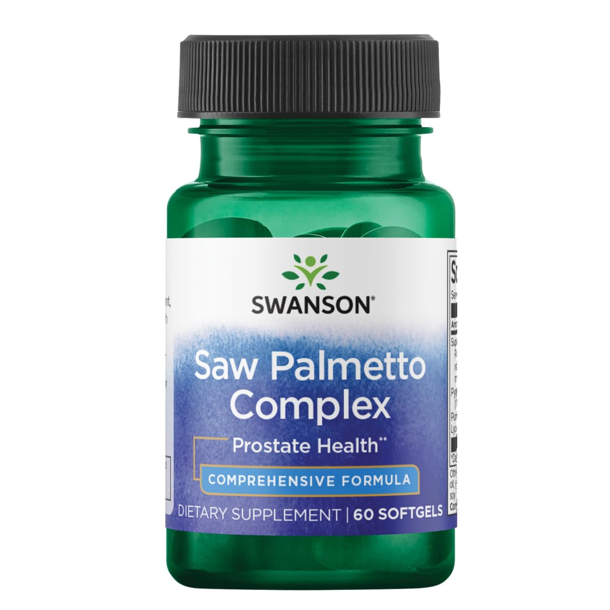 Swanson Saw Palmetto Combo: botella con etiqueta, posible apoyo para la salud diaria.
