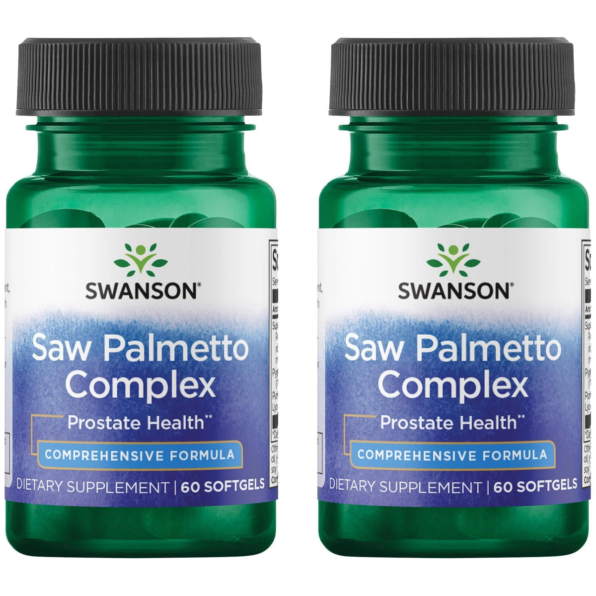 Swanson Saw Palmetto Complex, botellas 2 pack, soporte para la rutina diaria