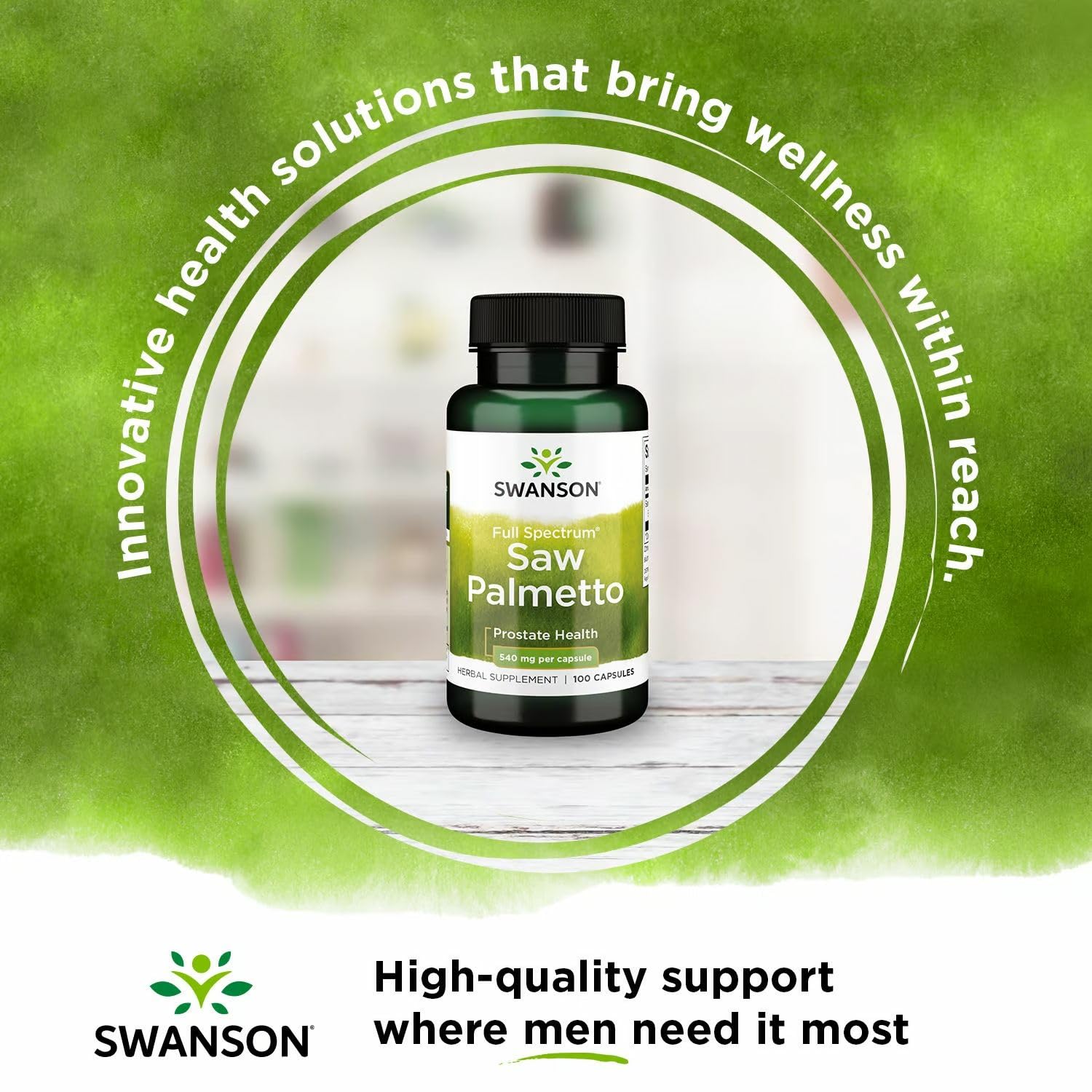 Swanson Saw Palmetto etiqueta detallada con ingredientes y pureza