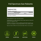 Swanson Saw Palmetto, sello GMP que garantiza calidad y pureza.