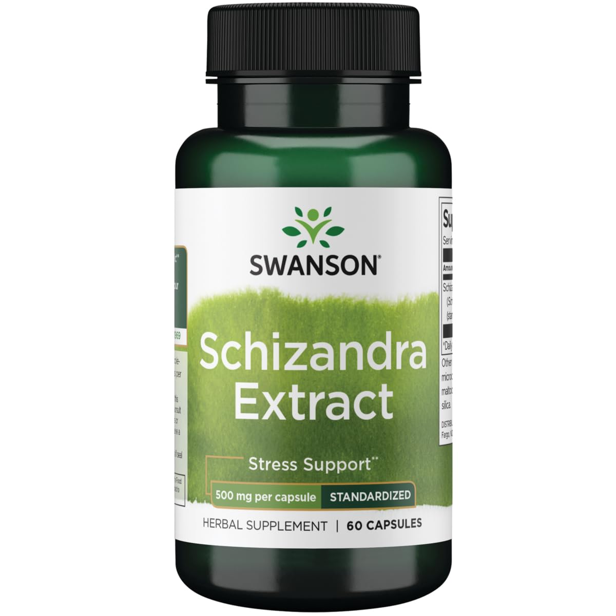 Swanson Schizandra Extract envase 500 mg para energía diaria