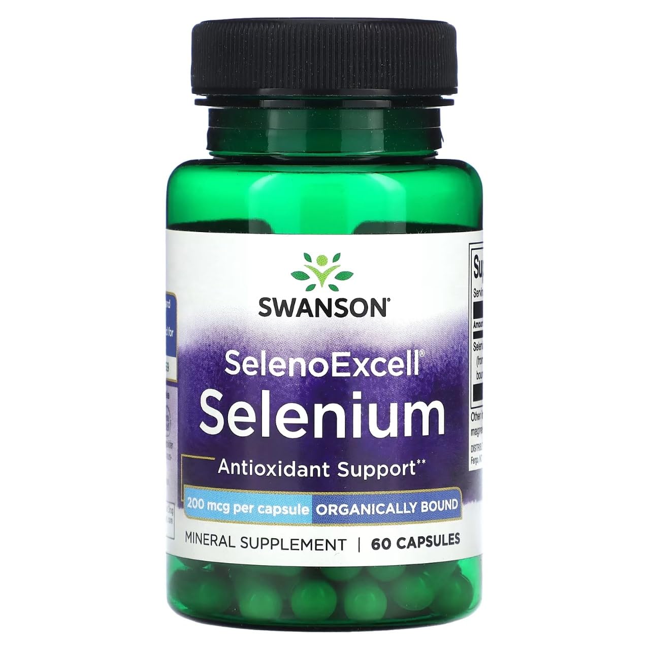 Swanson Selenoexcell cápsulas de selenio de 200 mcg, soporte antioxidante diario