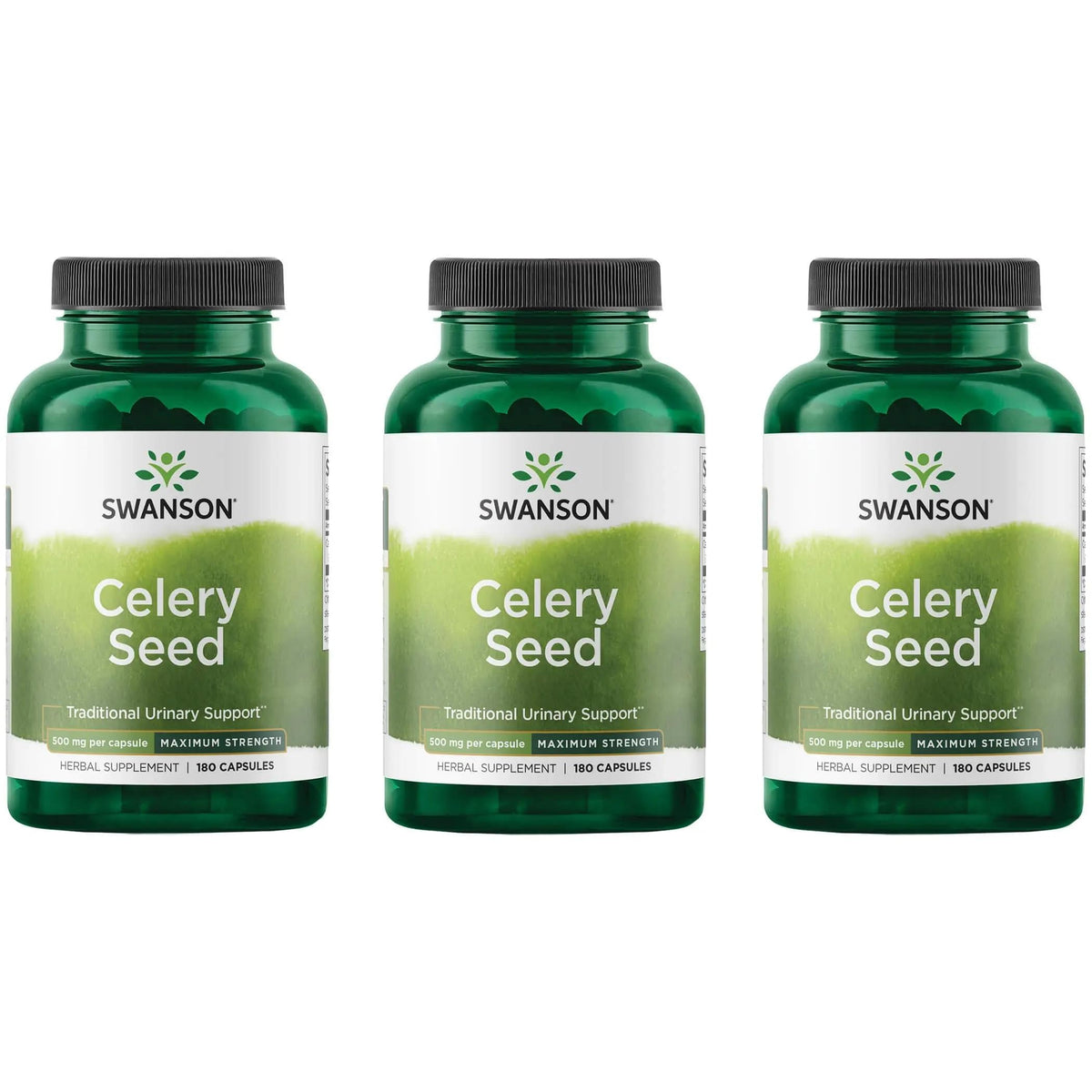 Swanson Semilla de Apio cápsulas 500 mg en frasco de 180, apoyo antioxidante diario.