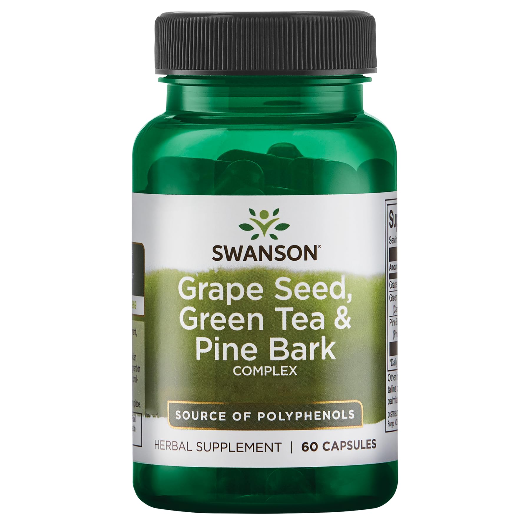 Swanson cápsulas con semilla de uva y té verde para antioxidantes diarios