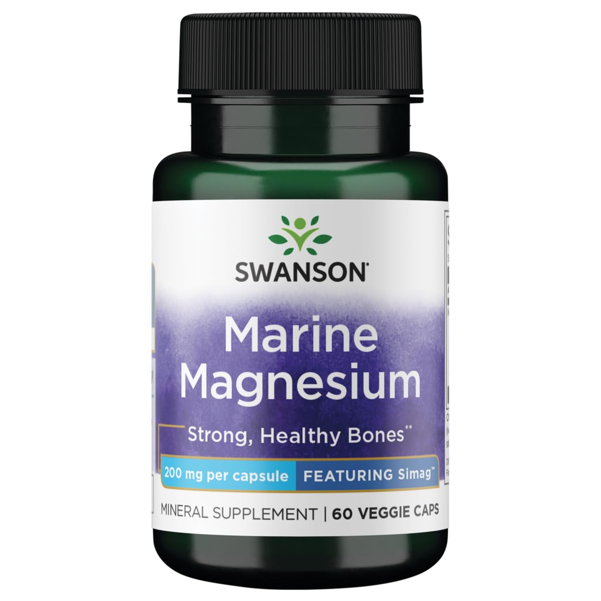 Swanson Simag Marine Magnesio en envase, apoyo a músculos y huesos