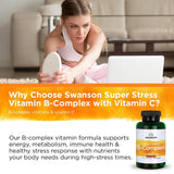 Swanson Super Stress B-Complex, certificado GMP y pruebas independientes para pureza.