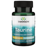 Taurina Swanson Ajipure 500 mg en cápsulas vegetales para equilibrio de electrolitos