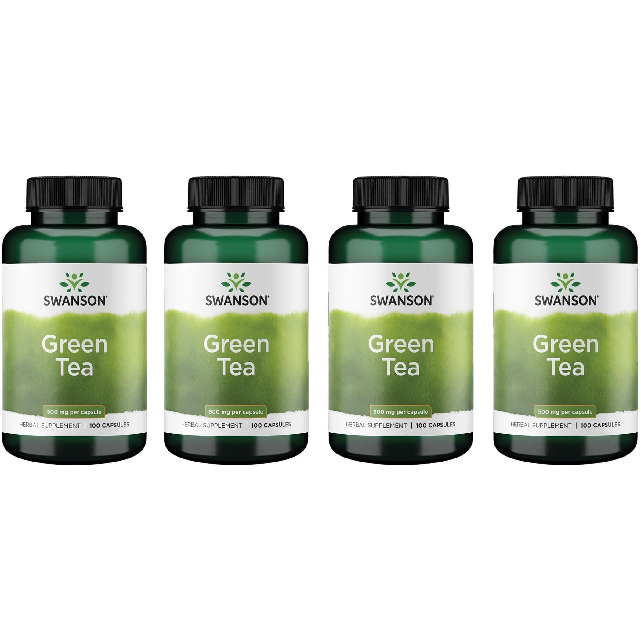 Swanson té verde cápsula de 500 mg para apoyo antioxidante diario