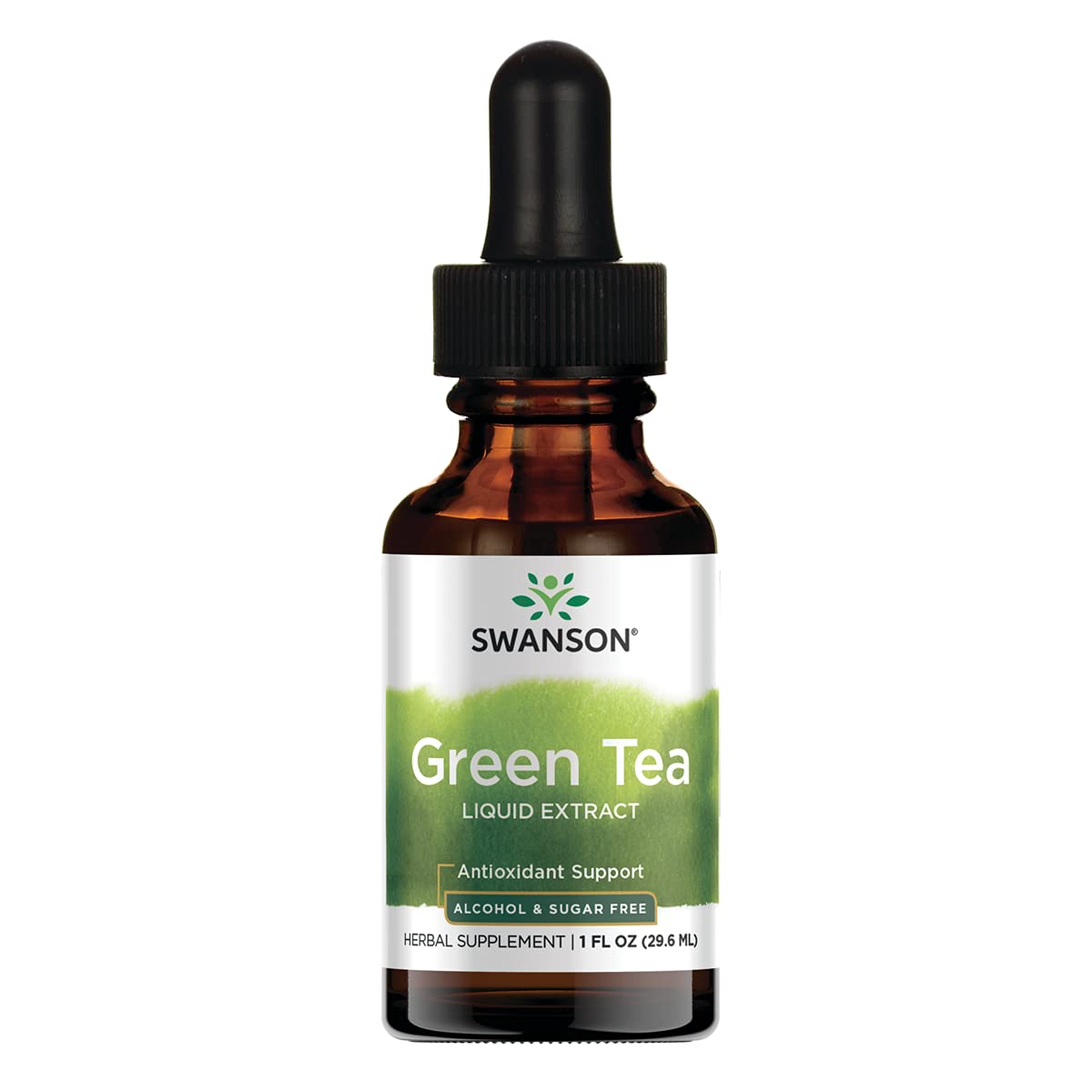Swanson té verde líquido en botella de 1 oz para uso diario