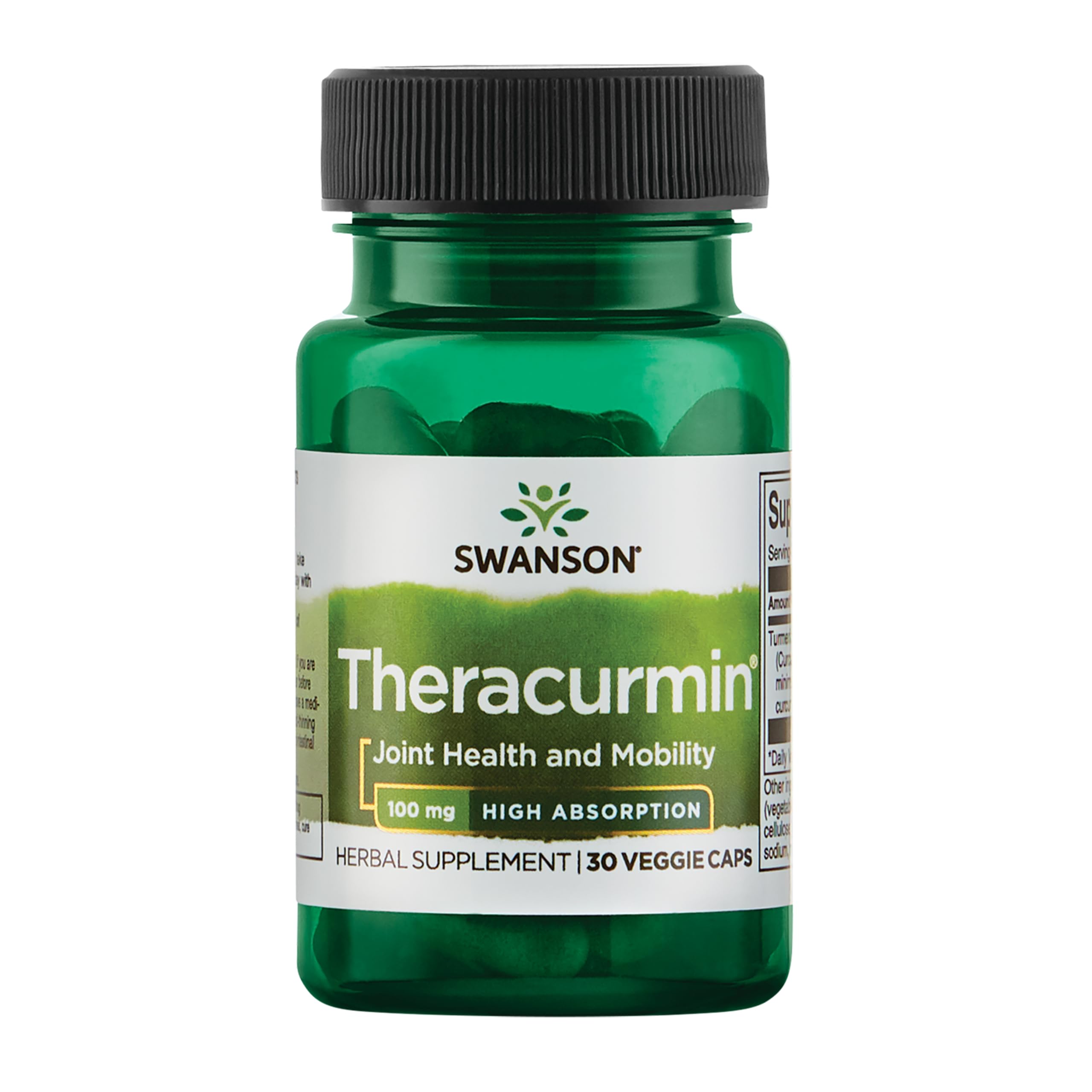 Swanson Theracurmin: botella de cápsulas para apoyar la salud articular y la movilidad
