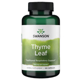 Swanson Tomillo hoja cápsula de 500 mg, posible apoyo respiratorio