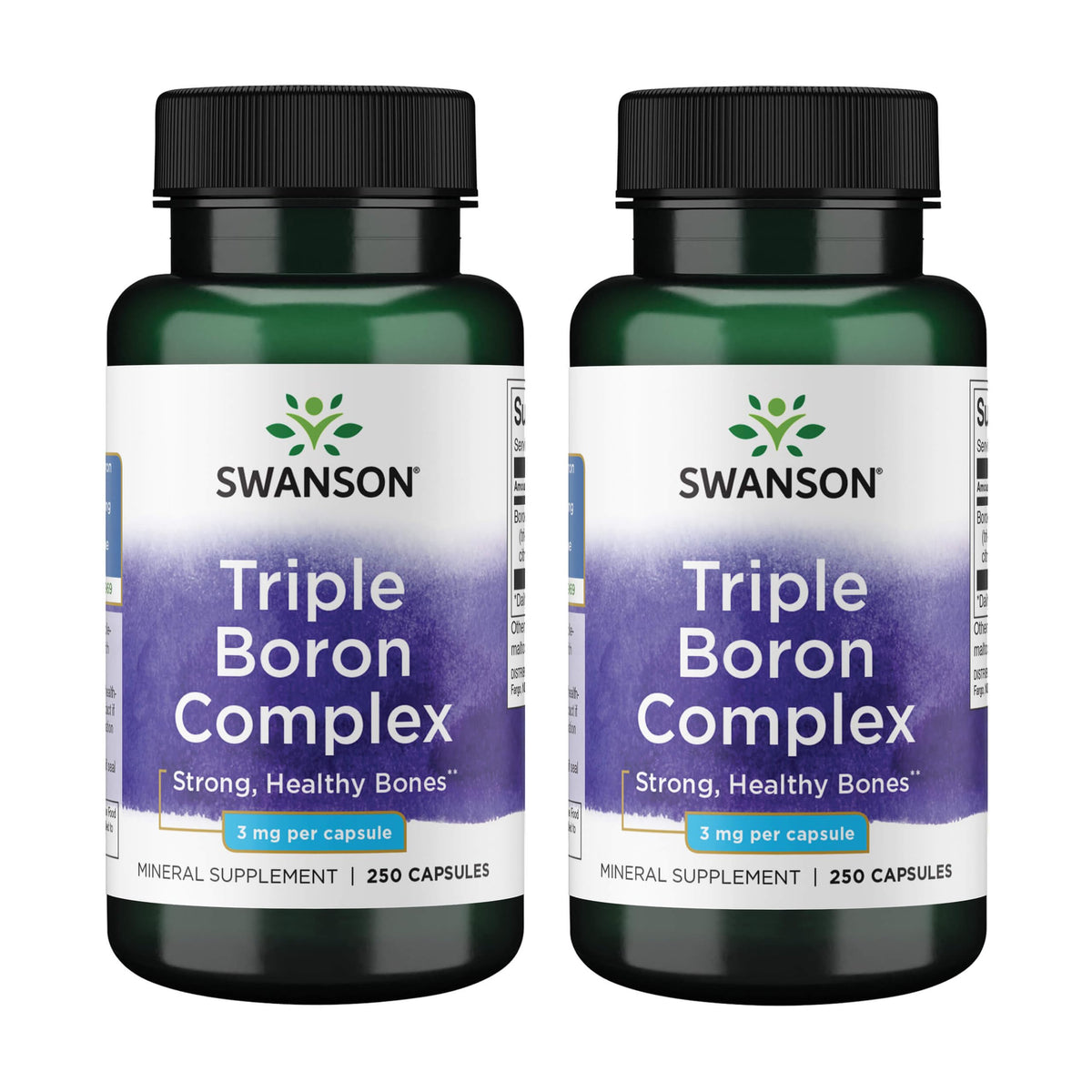 Swanson Triple Boro Complex, caja de cápsulas, posible apoyo a la salud ósea y articulaciones