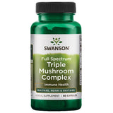 Swanson Triple Hongos, vista frontal de la botella, posible apoyo inmunológico natural.