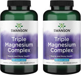 Swanson Triple Magnesium Complex, botella de cápsulas para uso diario y fácil consumo.
