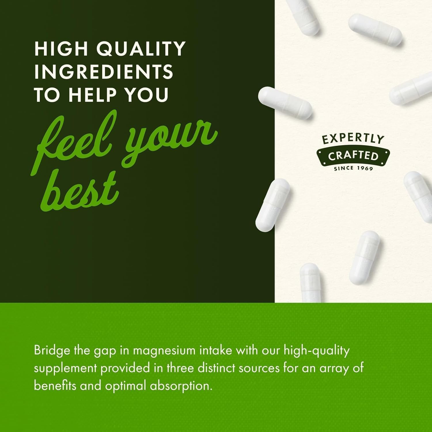 Swanson Triple Magnesium Complex detalle de ingredientes, enfoque en absorción y calidad