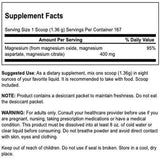 Swanson Triple Magnesium Complex, dosificador, ideal para apoyar músculos y energía durante entrenamientos.