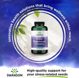 Swanson Triple Magnesium Complex, etiqueta frontal, presenta tres fuentes de magnesio para equilibrio.